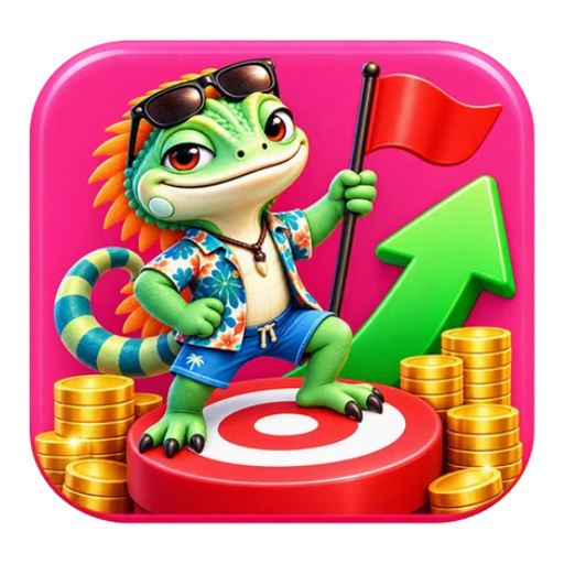 Trustko product icon for Opportunity Calculators showing targets, growth arrows, coins, outcomes, and commercial opportunity analysis for businesses.