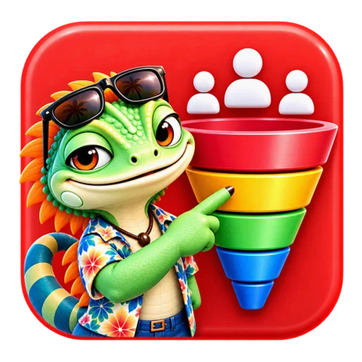 Trustko product icon for Chameleon Funnels showing segmented prospects, routing, conversion paths, and personalized buyer journeys for businesses.