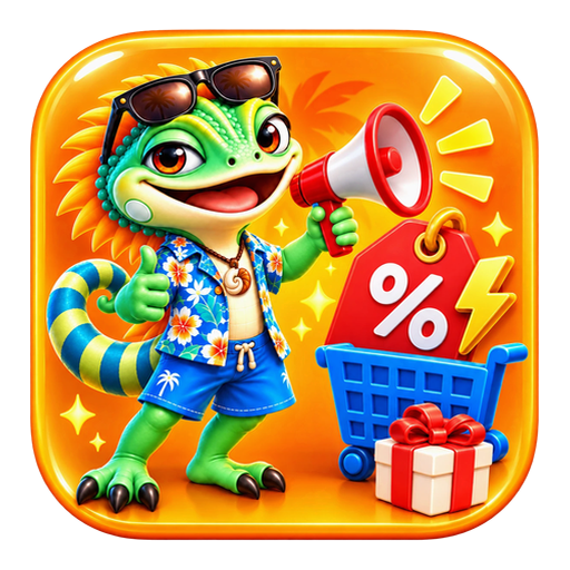 Trustko product icon for Offers showing promotions, discounts, gifts, pricing signals, shopping carts, and commercial value presentation elements.