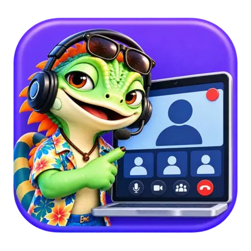 Trustko product icon for Webinars showing video meetings, participants, live sessions, audience interaction, and presentation experiences for businesses.